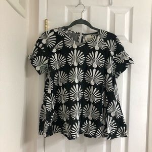 Retro Peacock Print Shirt